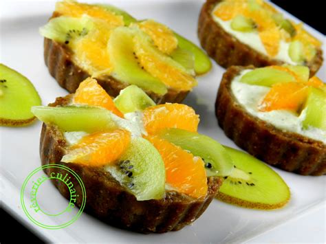 Tartelettes mandarines -kiwis sans cuisson