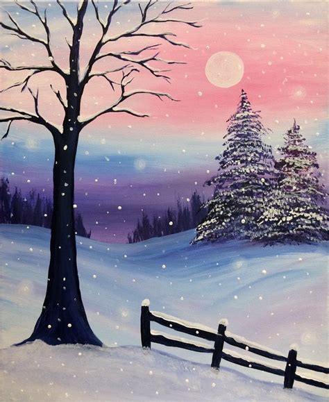 Pin By Carol Bryan On ᴾᴬᴵᴺᵀ ᴺᴵᵀᴱ Christmas Paintings On Canvas