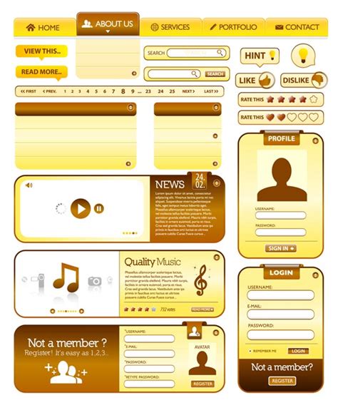 Download Web design elements (3230) Free EPS Download / 4 Vector