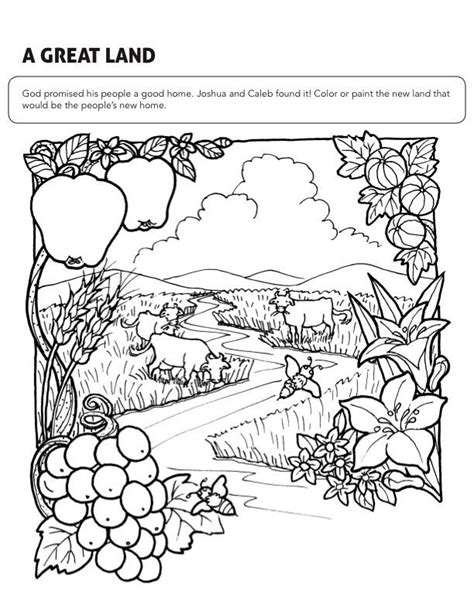 Joshua And The Promised Land Coloring Pages