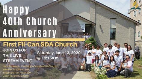 June 13 2020 40th Church Anniversary Youtube
