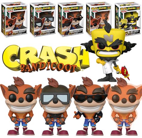 Funko Pop Games Crash Bandicoot Bundle 5 Pops New Mint Condition