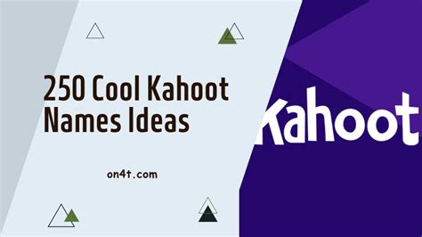 250 Cool Kahoot Names Ideas On4t