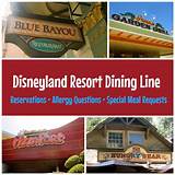 Disneyland Reservations Dining Pictures
