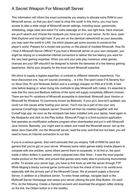 A Secret Weapon For Minecraft Serverwcpog.pdf.pdf | DocDroid