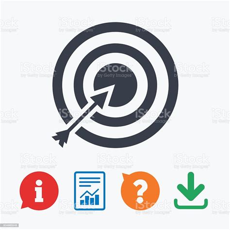 Target Aim Sign Icon Darts Board Symbol Stock Illustration Download