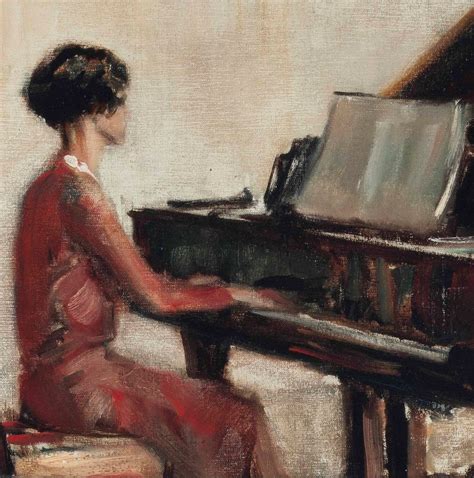 Portrait Of Piano Player Woman Playing Piano Printable Art Etsy