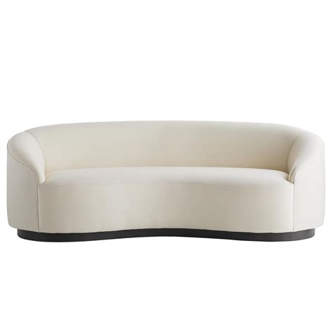 Modern Curved Sofa Curved Sofa Upholestered In Muslin Fabric