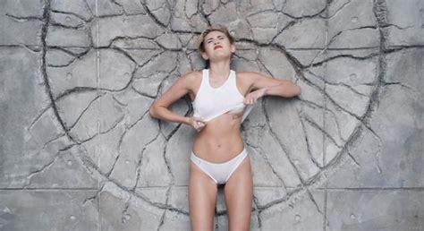 Miley Cyrus Cries Swings Around Naked In Wrecking Ball Video NY