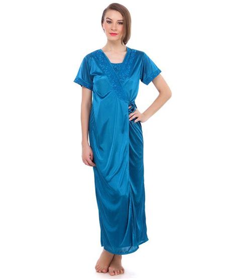Buy First Lady Blue Satin Nighty Online At Best Prices In India Snapdeal