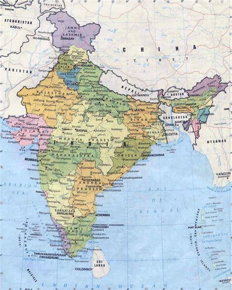 Maps Of India Detailed Map Of India In English Tourist Map Of India