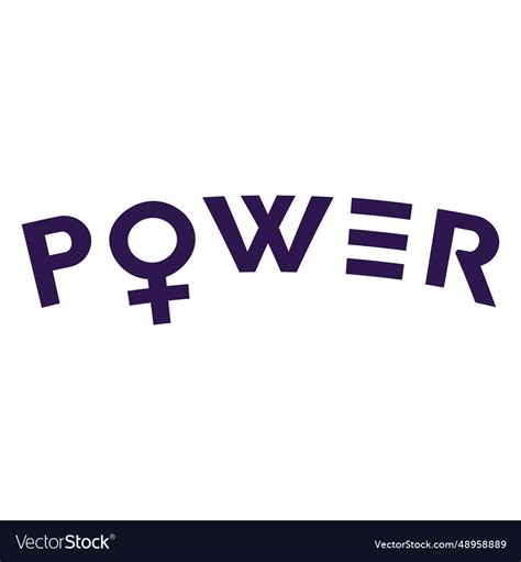Power Women Symbol Lettering Royalty Free Vector Image