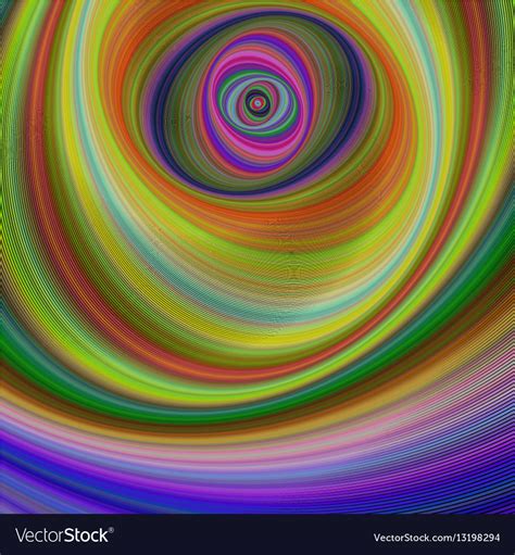 Abstract Multicolored Hypnotic Fractal Background Vector Image
