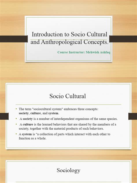 Introduction To Socio Cultural And Anthropological Concepts Pdf