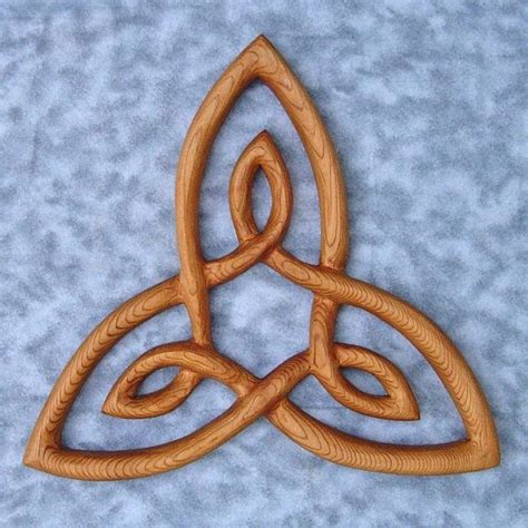 Celtic Knot Of Inner Strength Wood Carving Triquetra Variation Trinity