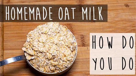 All is not lost, you can drink the milk. Perfect Oat Milk - YouTube