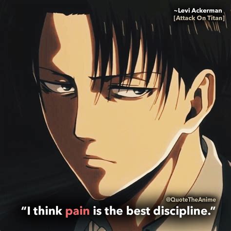 I Think Pain Is The Best Discipline Levi Ackerman Attack On Titan