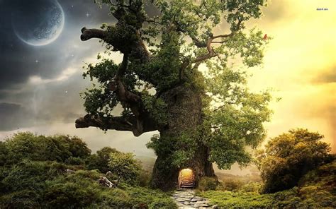 1080p Free Download Magical Treehouse Treehouse Tree Fantasy