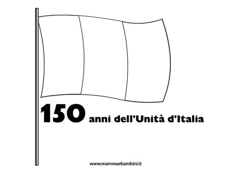 Bandiera Italiana Per 150 Anni Dellunita Ditalia Mamma E Bambini