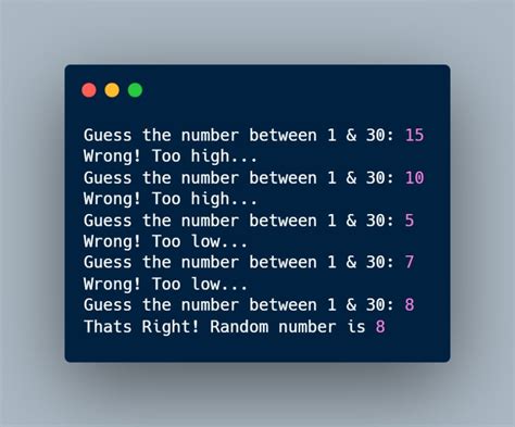 Guess Number Game In Python
