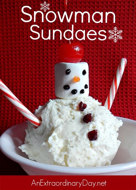 This is your ice cream on christmas. Easy Sweets and Treats for Christmas :: Snowman Sundaes ...