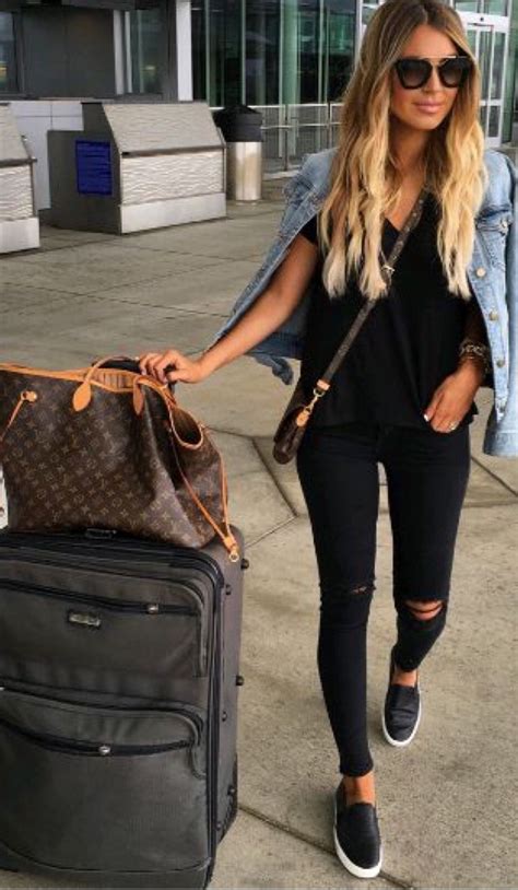Stylish Travel Outfit Airplane Outfits Comfy Travel Outfit