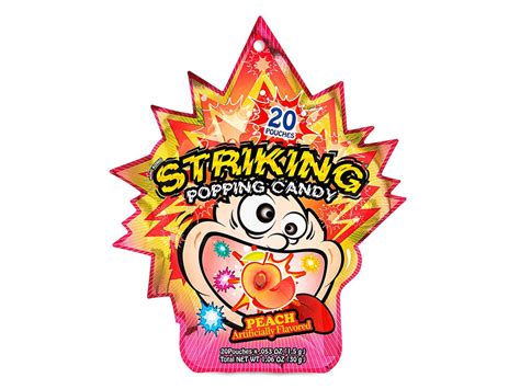 Striking Popping Candy Peach Flavour 30g Poppin Candy