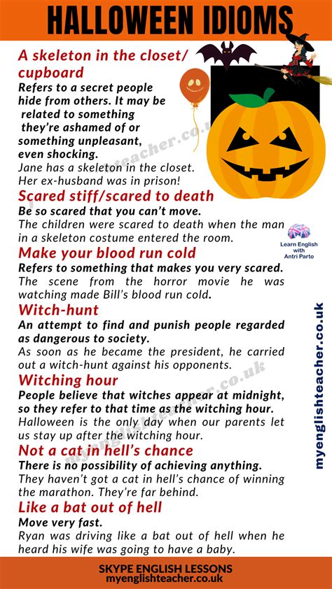 English Idioms Related To Halloween My Lingua Academy
