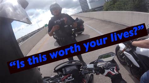Cop Stops Bikers On A Highway Entrance Ramp YouTube
