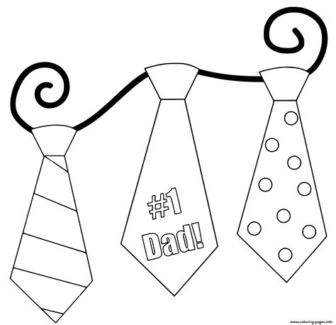 Free Printable Father S Day Tie Coloring Page Color C