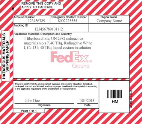 Just google ormd and print one of the. Resources for Shipping Hazardous Materials | FedEx