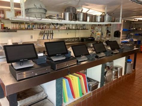 5 Micros 3700 Pos Terminals With Printers 2 Cash Drawers 4 Kitchen