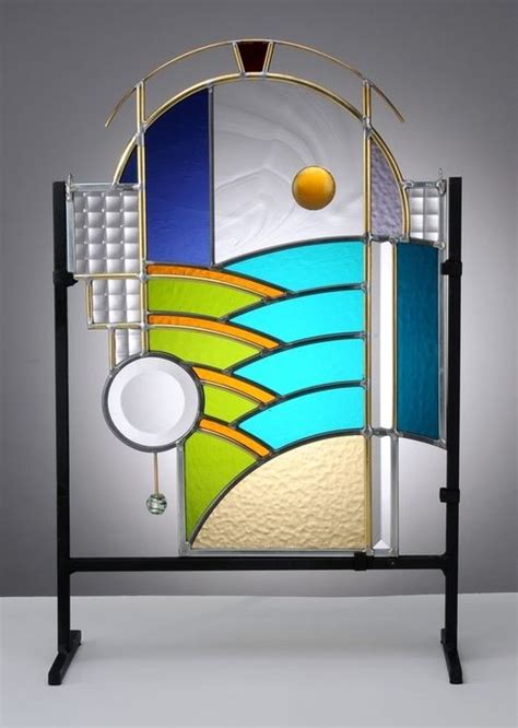 Landscape Tabletop — Corrie Art Glass Stained Glass Designs Modern Stained Glass Stained