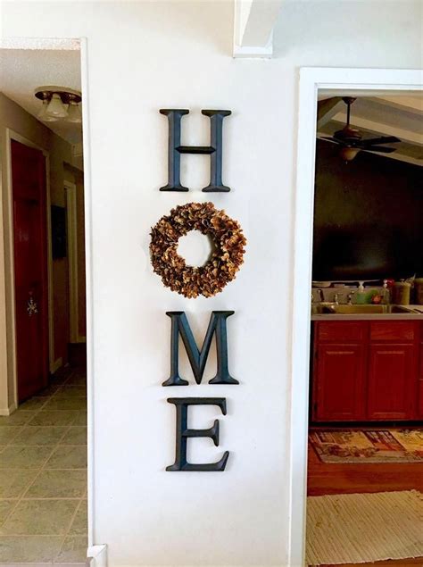 Home Sign Home Letters Home Letters With Wreath Farmhouse Etsy In