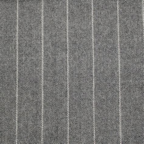 Light Grey Chalk Stripe 100 Merino Flannel Suiting Barrington Fabrics