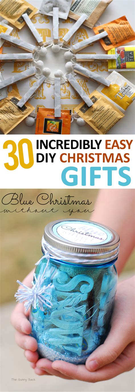 Diy gifts for women are perfect for putting tons of personal touches around your home. 30 Incredibly Easy DIY Christmas Gifts - Sunlit Spaces ...