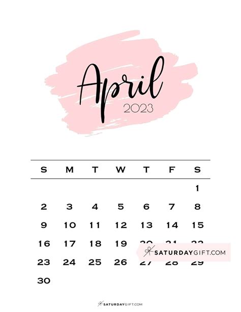 April Calendar Cute And Free Printable April 2023 Calendar Designs