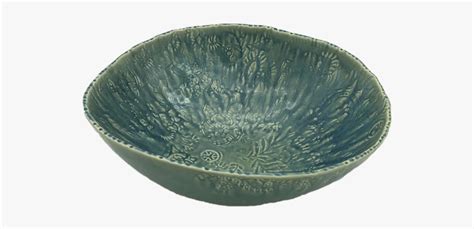 Large Salad Bowl Paisley Egg Blue Ceramic Hd Png Download