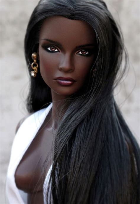 Omg This Must Be A Barbie For Grown Ups She Is Beautiful Though Black Barbie Black Doll