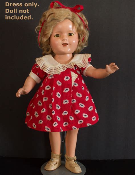 shirley temple composition doll dress vintage 1930s red paisley for 16 ebay