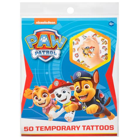 Save On Nickelodeon Paw Patrol Temporary Tattoos Order Online Delivery