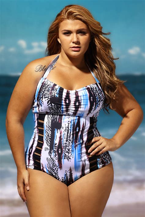 Plus Size Swimsuit 3x 4x 5x 6x One Piece Halter Top Cutout Bathing Suit Sexy New Ebay