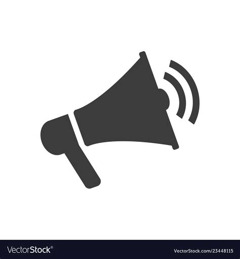 Megaphone Icon On White Background Royalty Free Vector Image