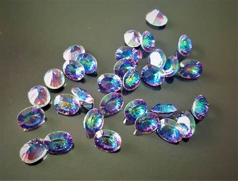 10 Pcs Lot Loose Blue Mystic Topaz Genuine Gemstones Multi Color 8x10