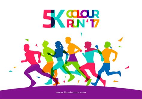 5k Color Run Template Free Vector 148066 Vector Art At Vecteezy