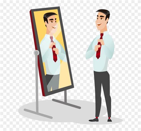 Man Looking In Mirror Illistration Illustration Clipart 1180886