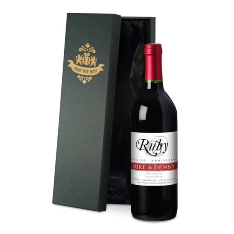 You can even make use of our range if you're on the look out for a gift for your parents, too. Personalised Ruby Wedding Anniversary Wine | Find Me A Gift