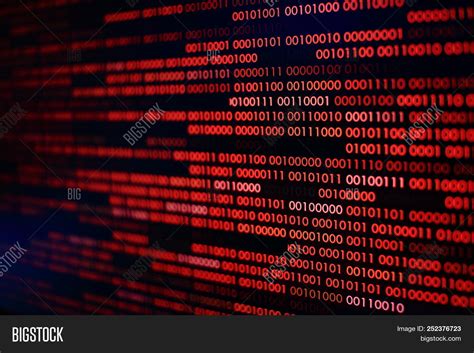 Red Binary Code Image And Photo Free Trial Bigstock