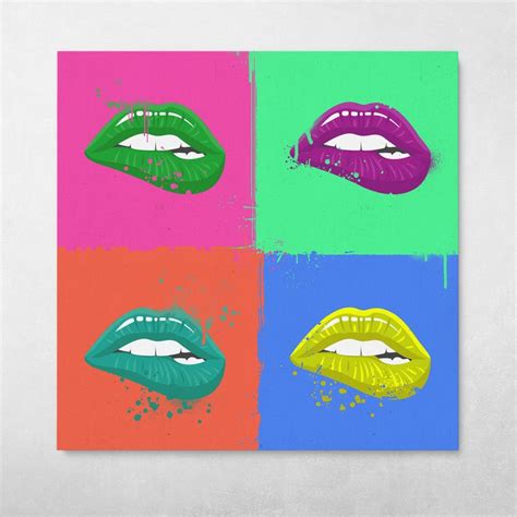 Pop Art Lips Andy Warhol Wall Art