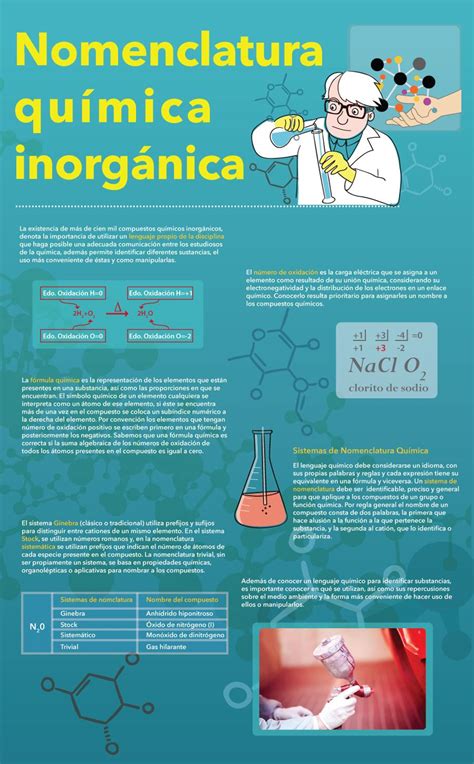 Nomenclatura Química Inorgánica Infografía Ciencia Science Chemistry